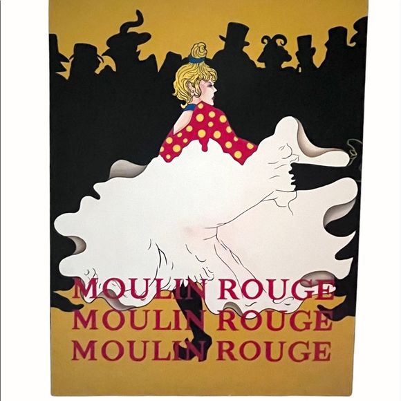 Vintage Moulin Rouge ad on gallery wrapped canvas (large)